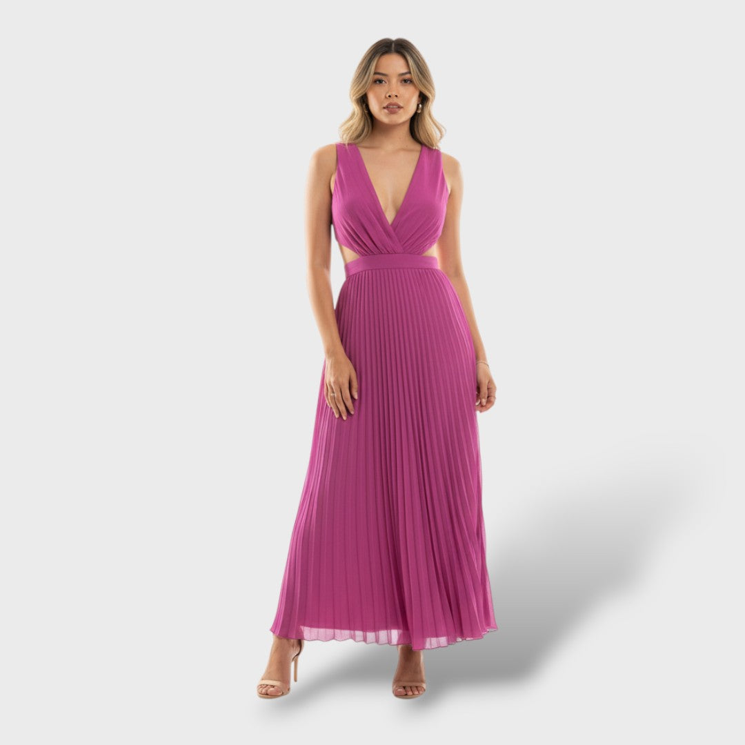 Robe maxi plissée femme élégante