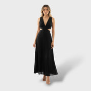 Robe maxi plissée femme élégante