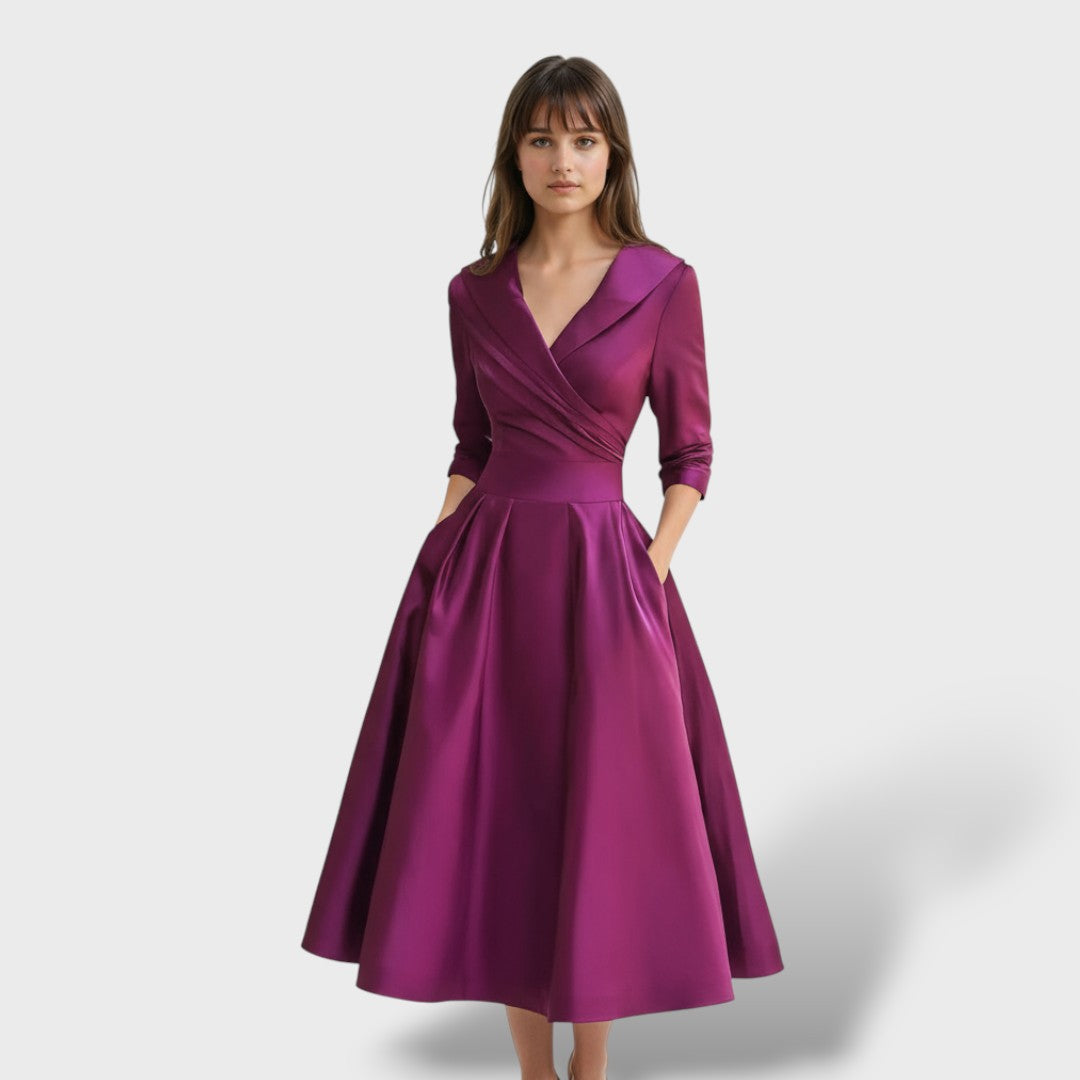 Robe Midi en Satin Élégante