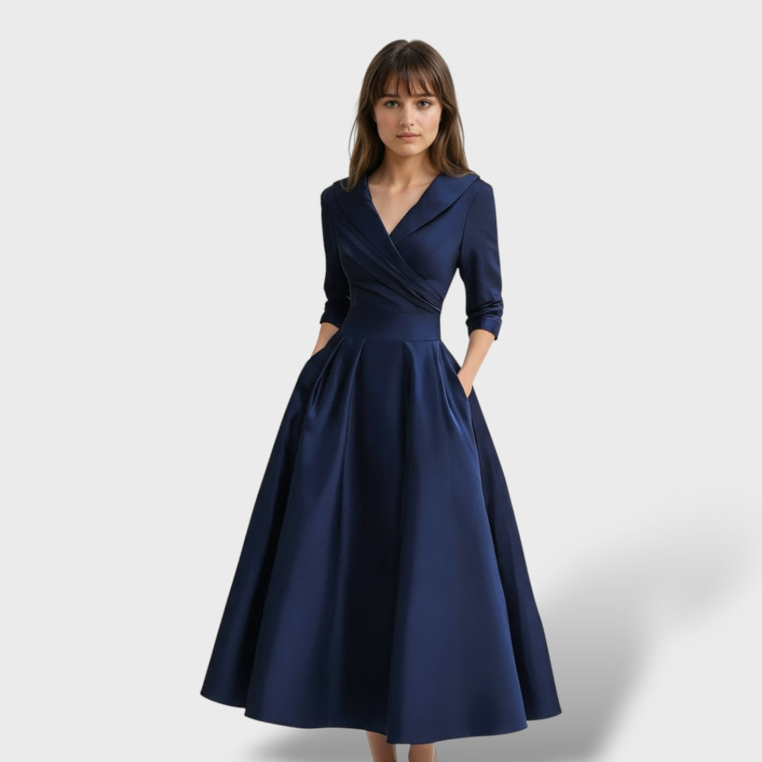 Robe Midi en Satin Élégante