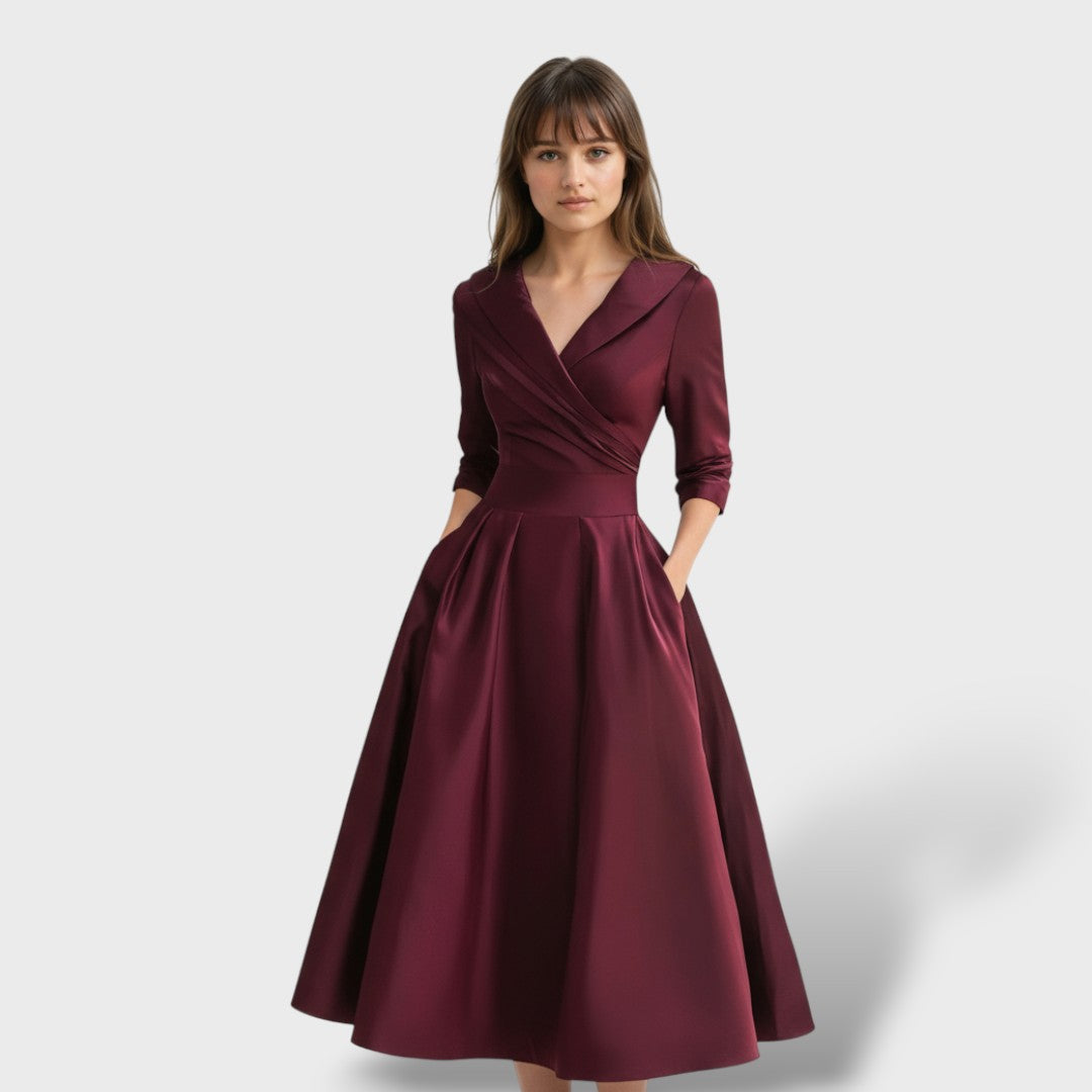 Robe Midi en Satin Élégante
