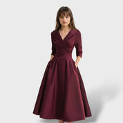 Robe Midi en Satin Élégante