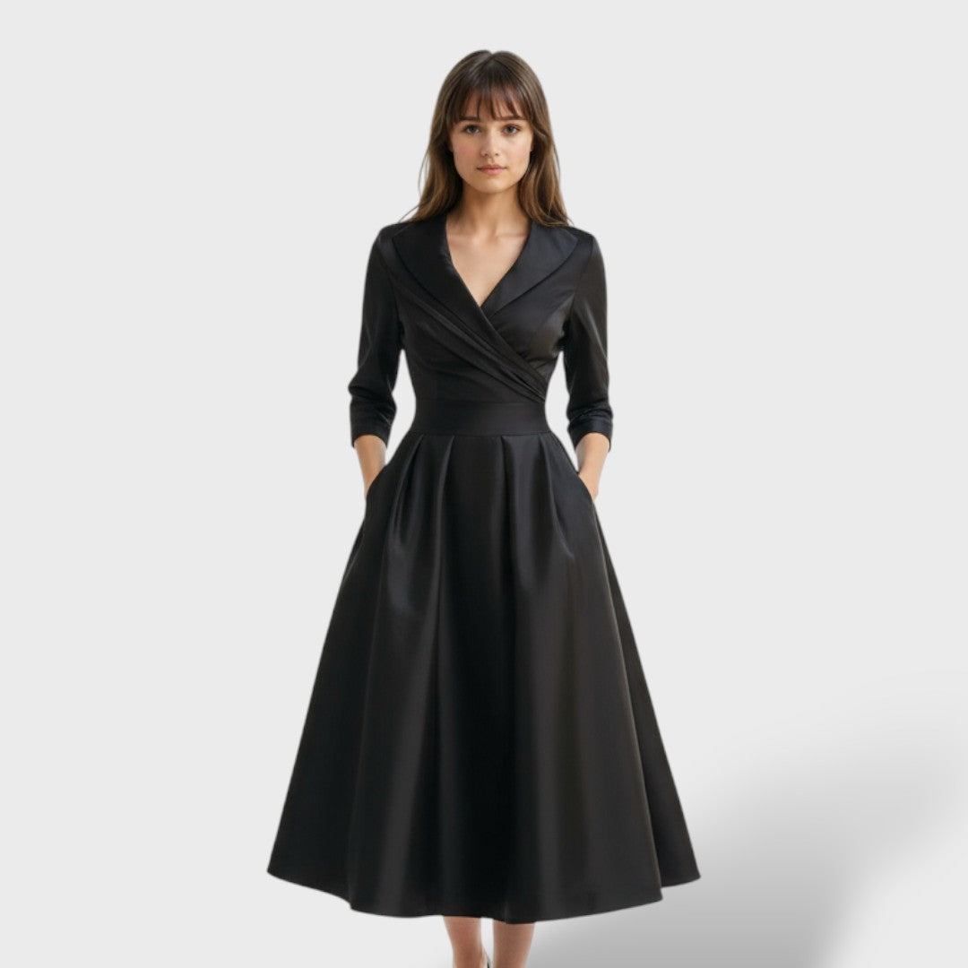 Robe Midi en Satin Élégante