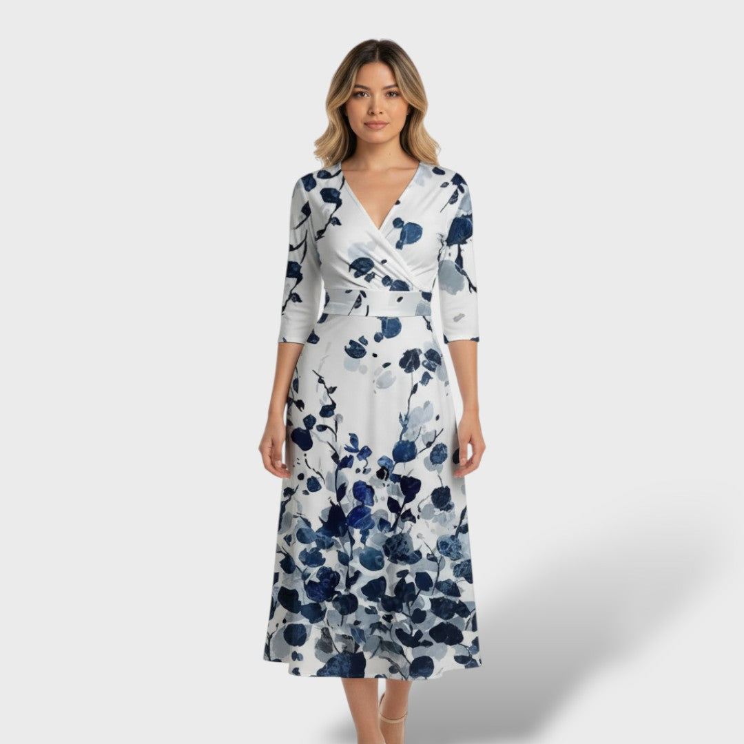 Robe longue élégante florale de luxe