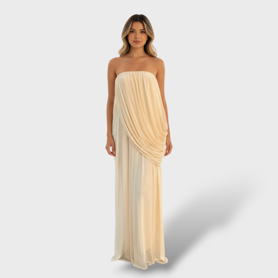 Robe longue élégante sans dos