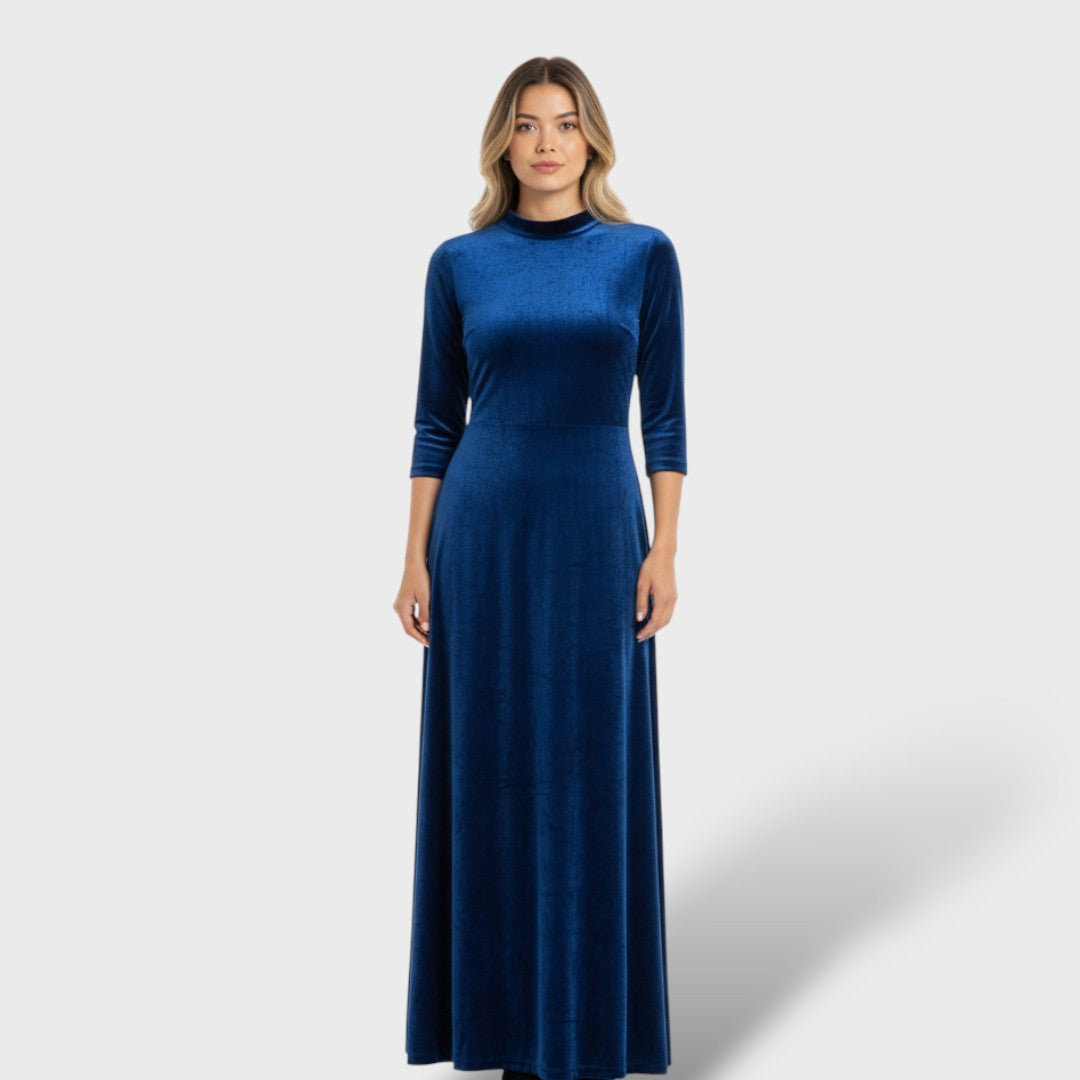 Robe midi élégante à manches longues