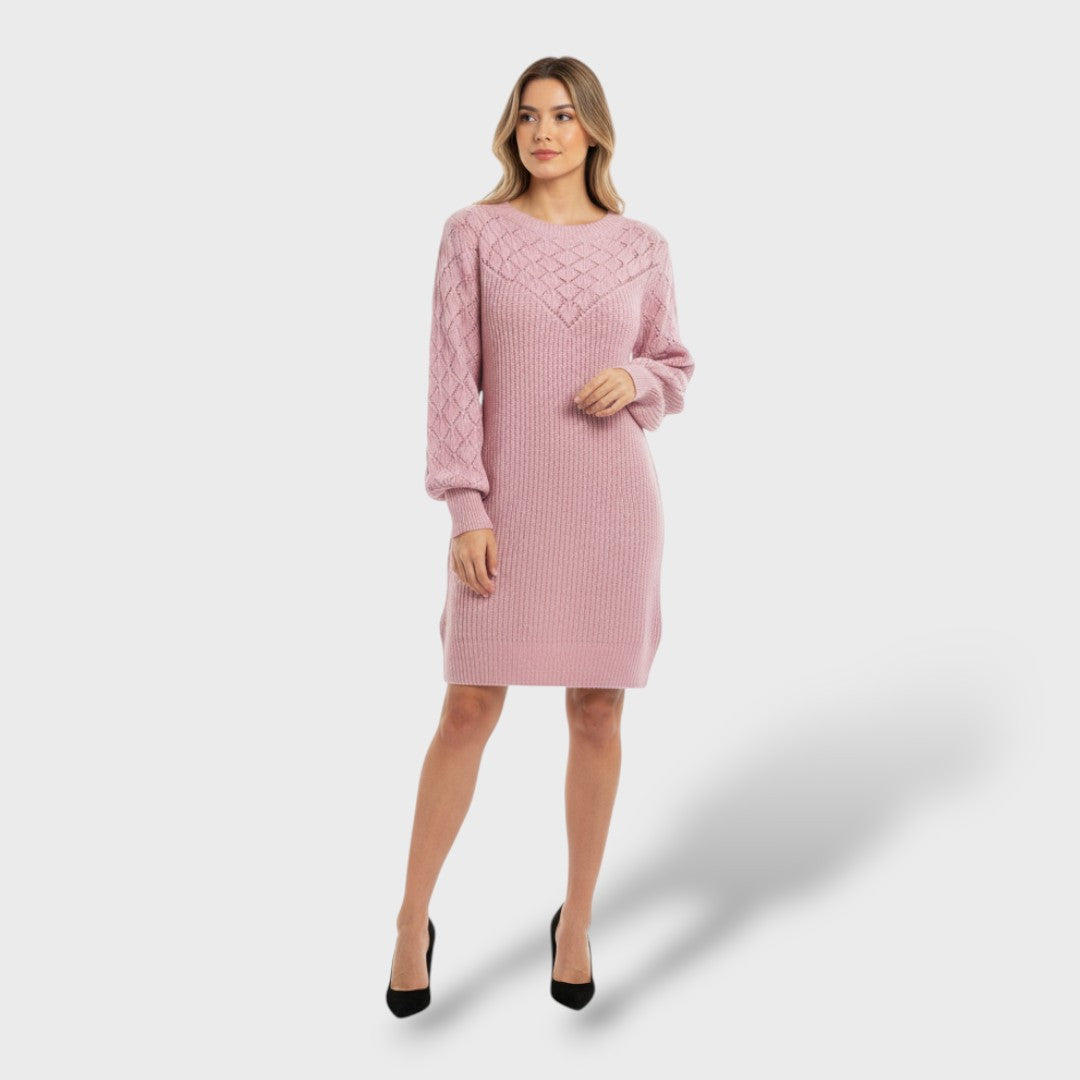 Robe en Laine Épaule Unique Élégante