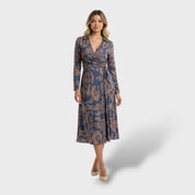 Robe maxi boho enveloppante élégante