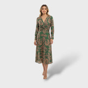 Robe maxi boho enveloppante élégante