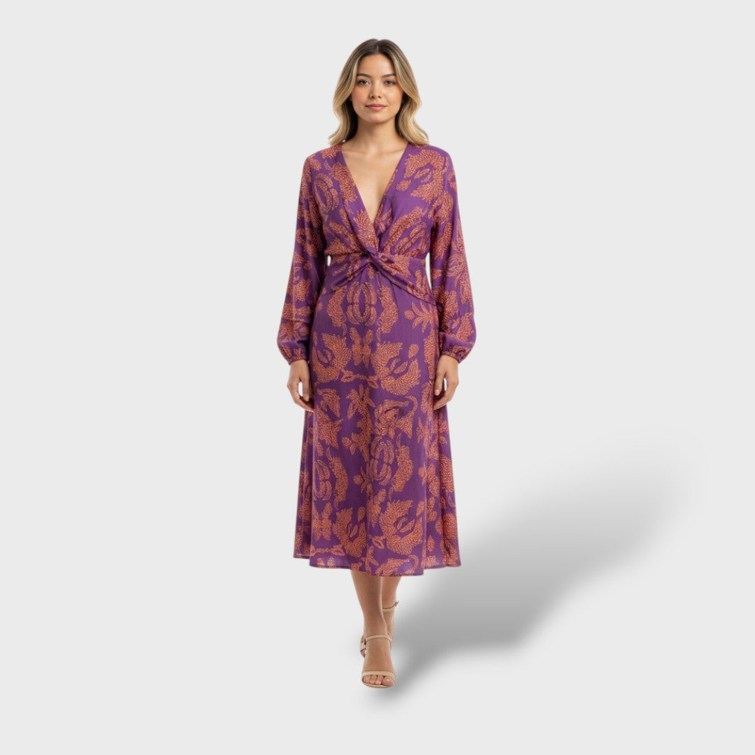 Robe maxi boho enveloppante élégante