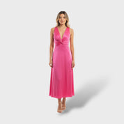 Robe maxi élégante de fête sans manches