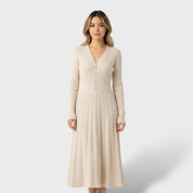 Robe en Laine 100% Femme Col V