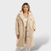 Manteau Féminin d'Automne Hiver en Peluche Douce