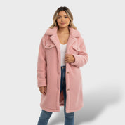 Manteau Féminin d'Automne Hiver en Peluche Douce
