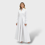 Robe Longue Élégante Col Chemise