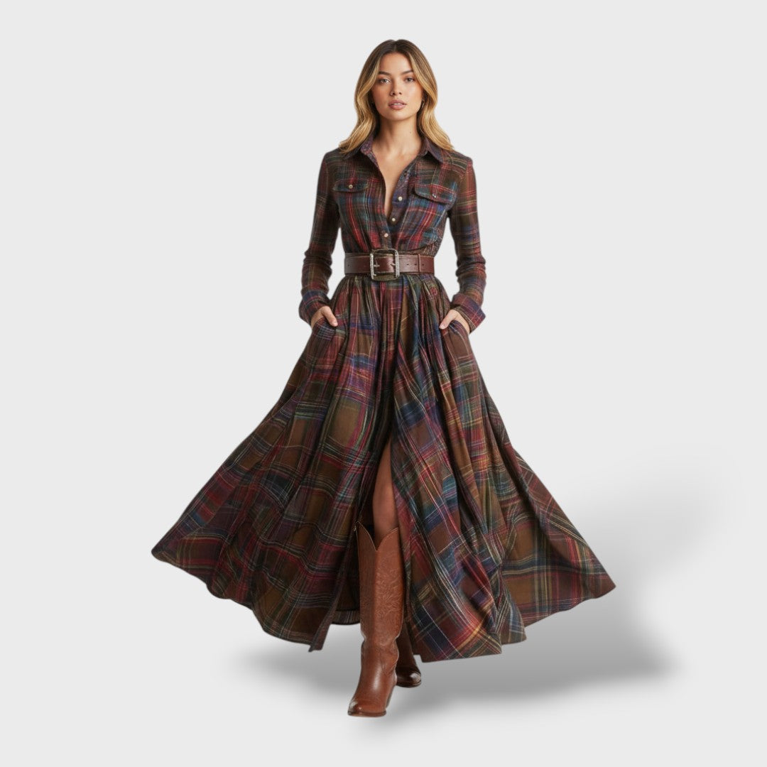 Robe Chemise Carreaux Femme Automne