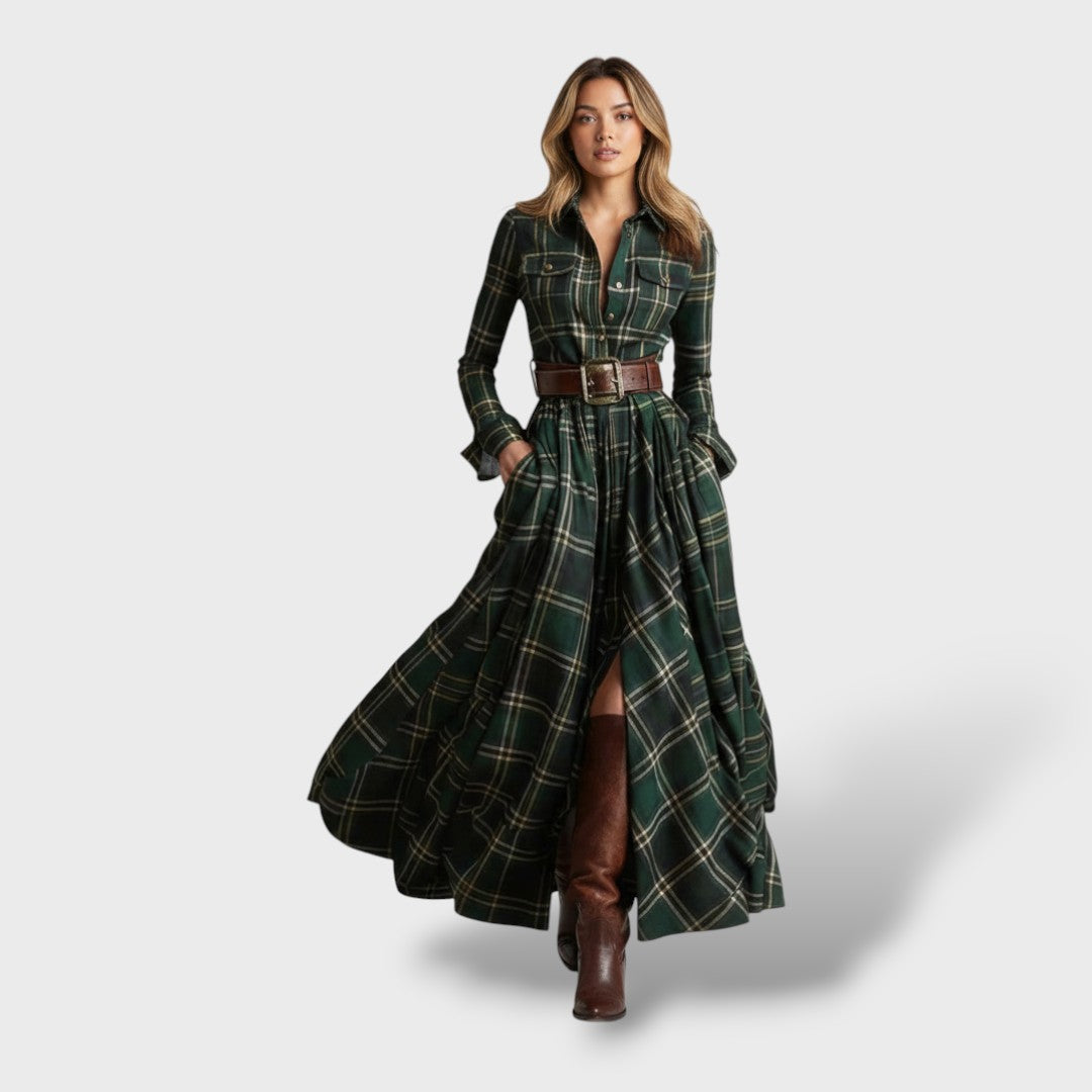 Robe Chemise Carreaux Femme Automne