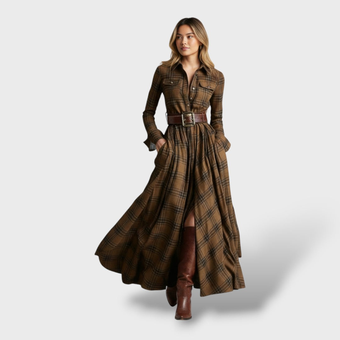 Robe Chemise Carreaux Femme Automne