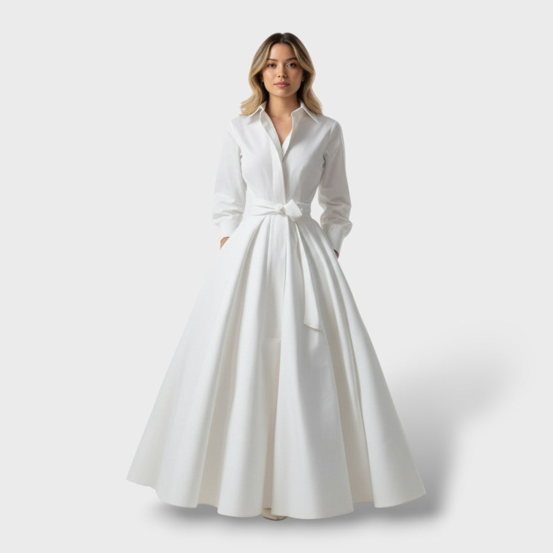 Robe Longue Chemisier Élégante Femme