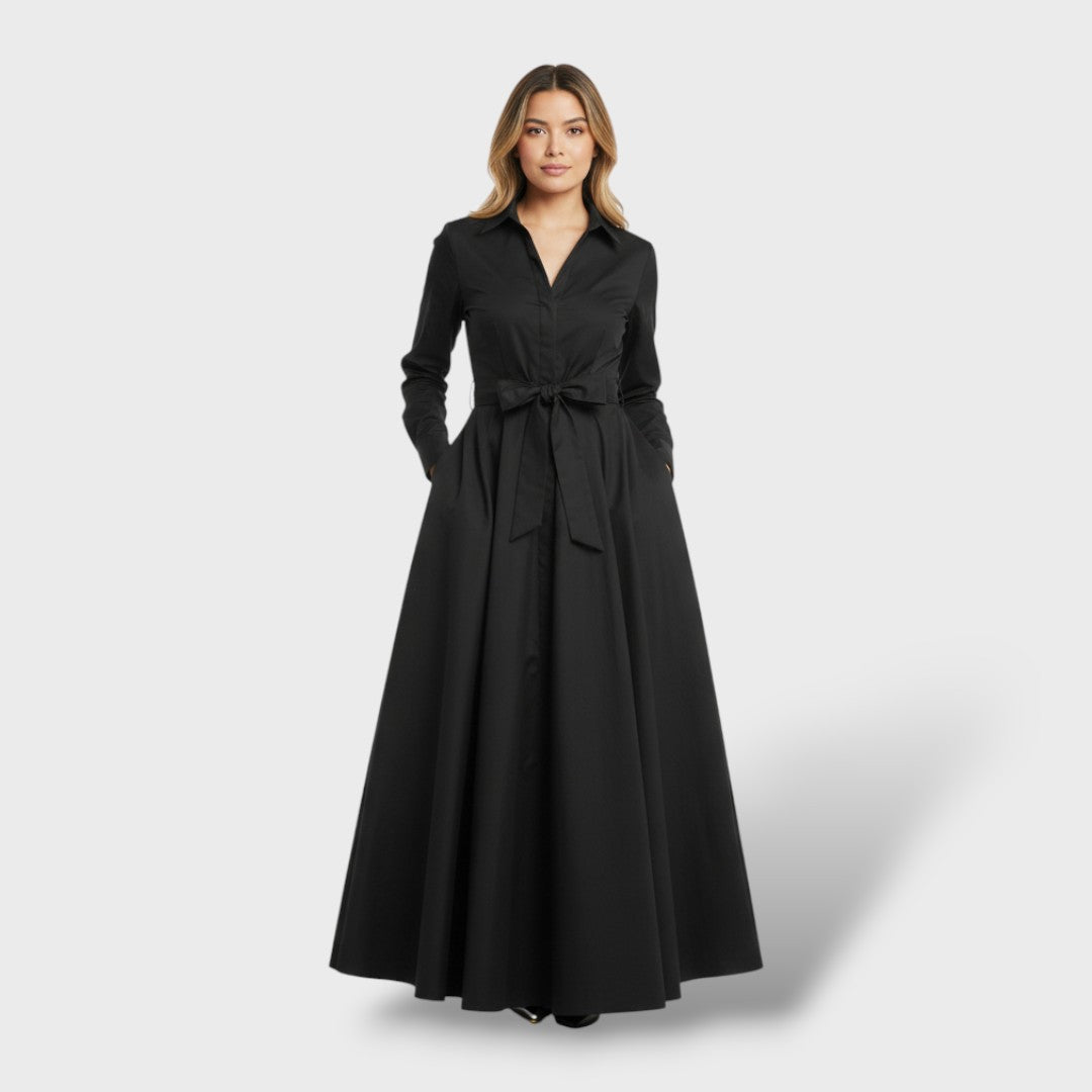 Robe Longue Chemisier Élégante Femme