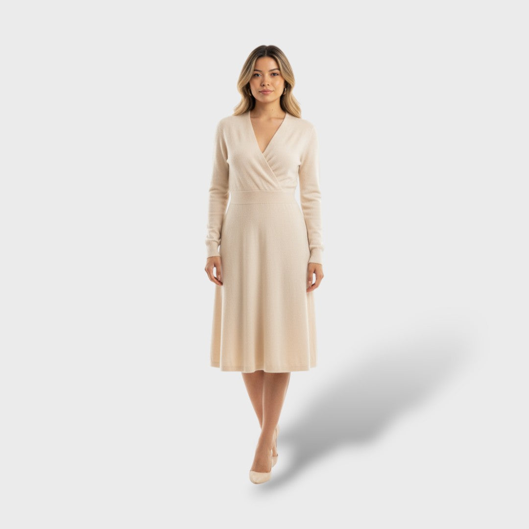 Robe Croisée en Cachemire Doux