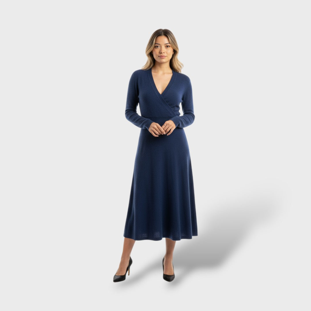 Robe Croisée en Cachemire Doux