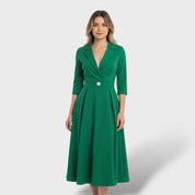 Robe élégante A-line taille marquée