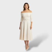 Robe longue élégante taille haute