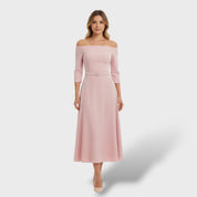 Robe longue élégante taille haute