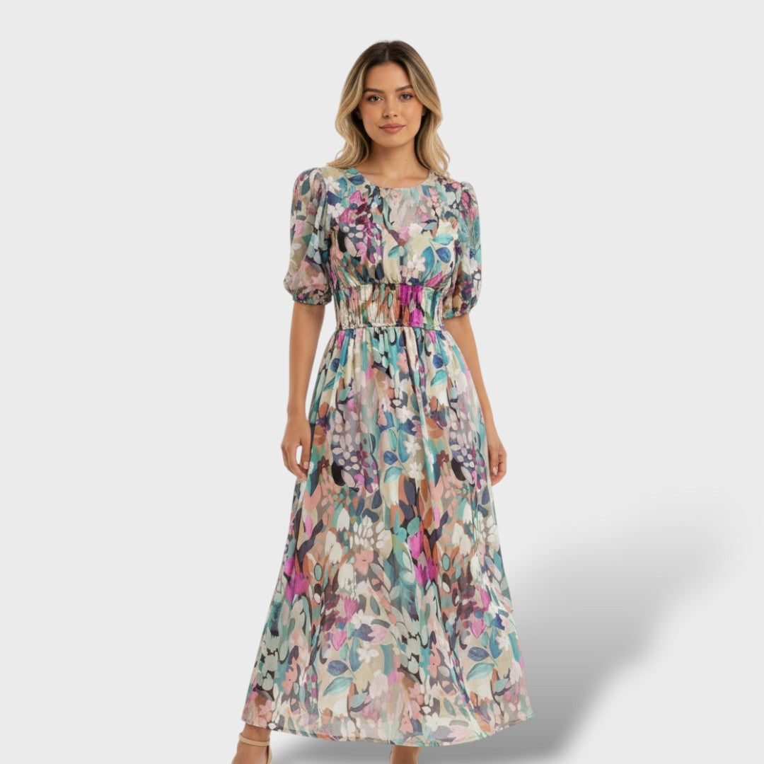 Robe Midi Florale Élégante