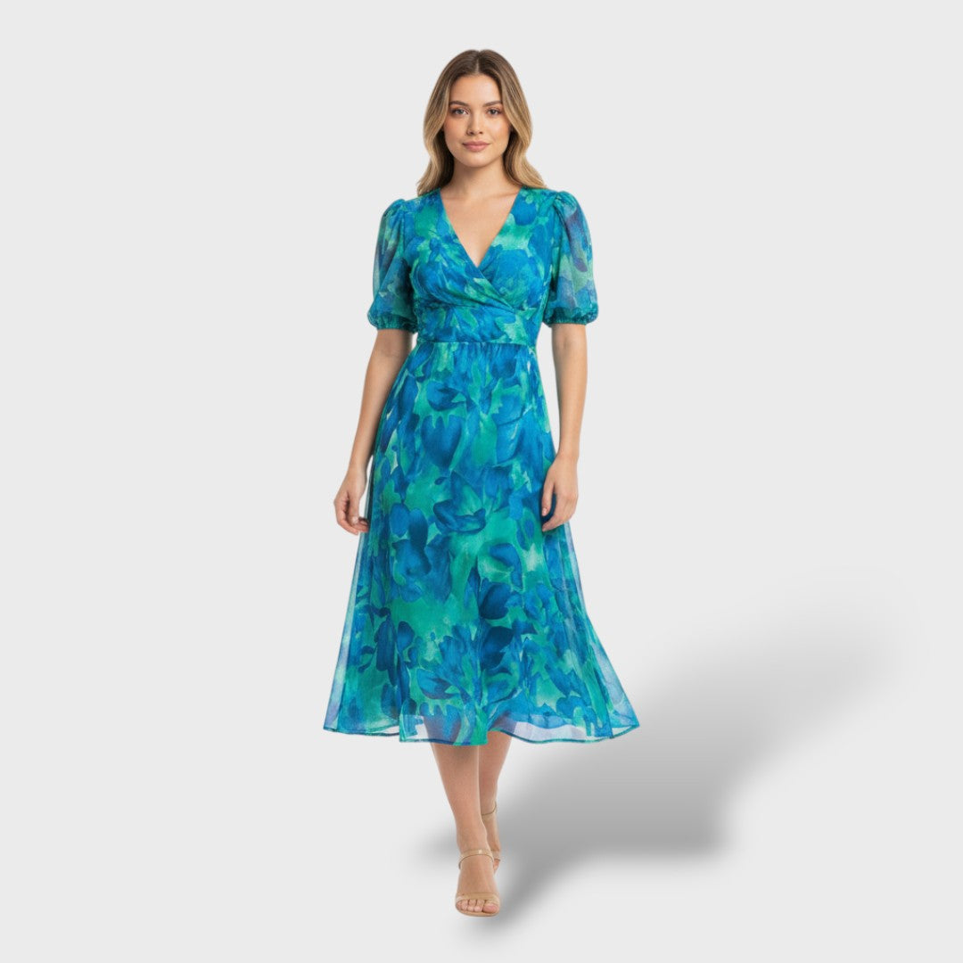 Robe Midi Florale Élégante