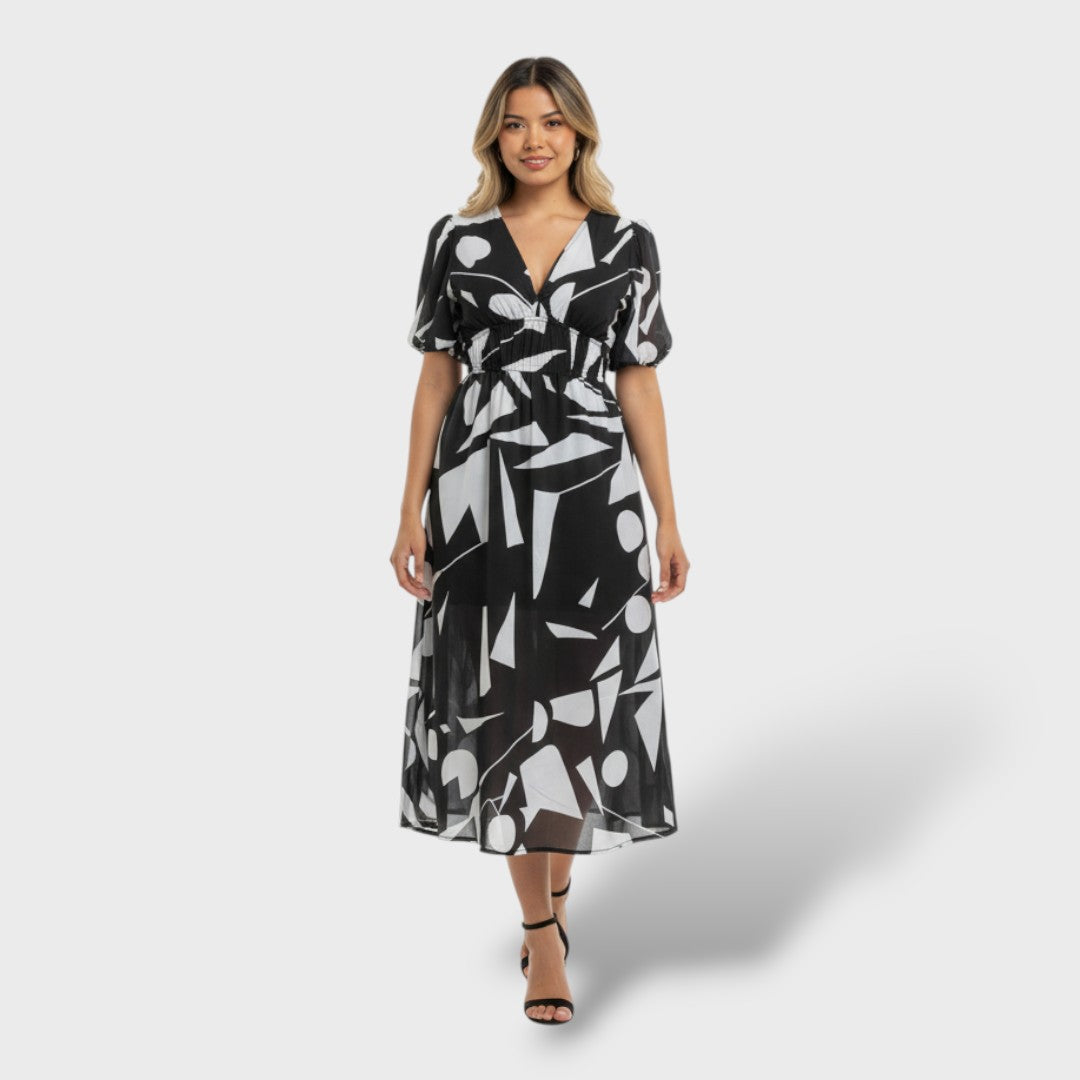 Robe Midi Florale Élégante