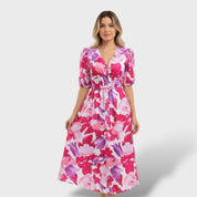 Robe Midi Florale Élégante
