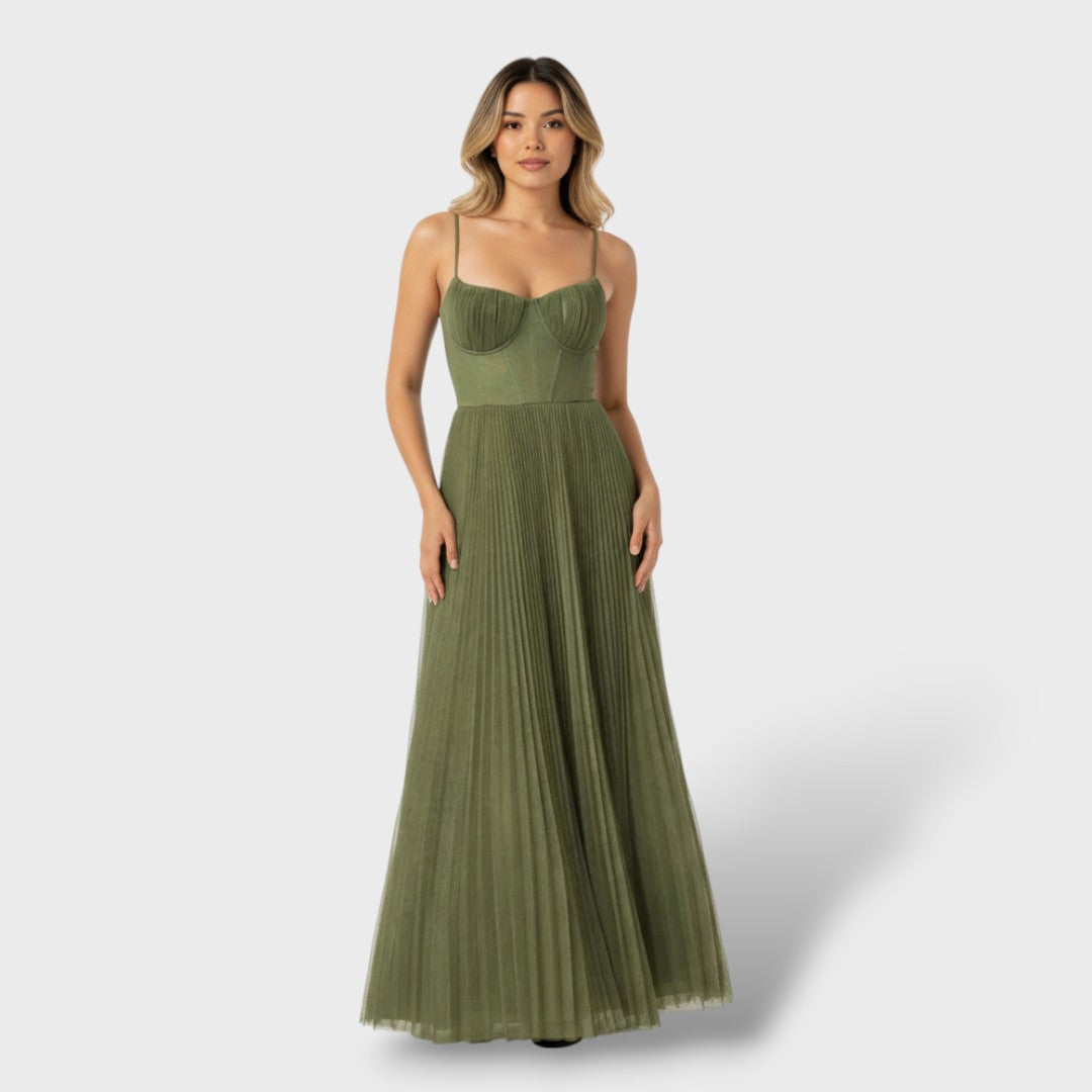Robe Midi Plissée Fit & Flare