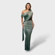 Robe Longue Élégante Femme Asymétrique
