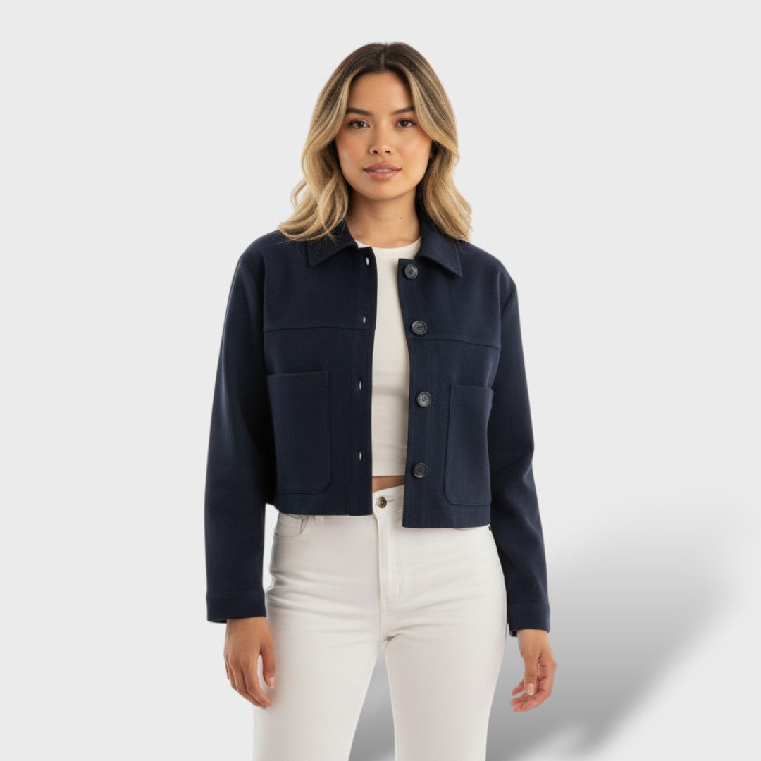 Veste Courte en Suède avec Poches