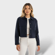 Veste Courte en Suède avec Poches