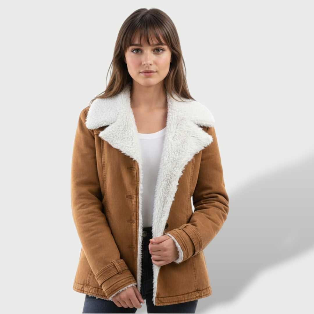 Manteau Long Femme Hiver avec Col Élégant