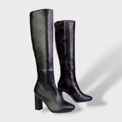 Bottes Hautes Femme Talon Large Élégantes