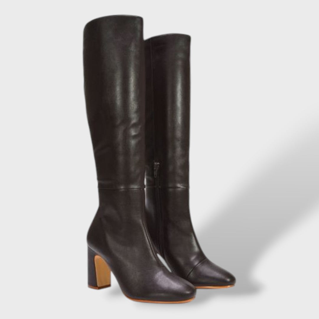 Bottes Hautes Femme Talon Large Élégantes