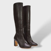 Bottes Hautes Femme Talon Large Élégantes