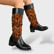 Bottes Femme Longues Rétro Talon Épais