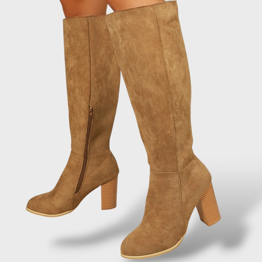 Bottes Cowboy Femme Suède Talon Haut