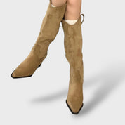 Bottes Hautes en Cuir Cowboy Modernes