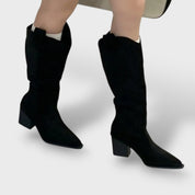 Bottes Hautes en Cuir Cowboy Modernes