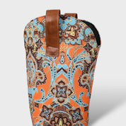 Bottes Femmes Hautes Florales avec Talon Carré