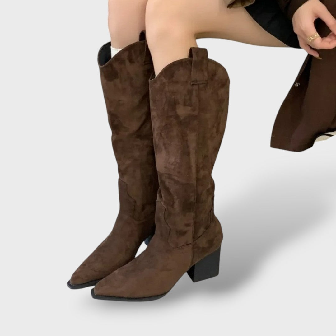 Bottes Hautes en Cuir Cowboy Modernes