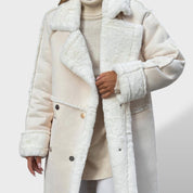 Manteau Polaire Long Femme Ava Élégant et Chaud