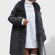 Manteau Polaire Long Femme Ava Élégant et Chaud