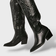 Bottes de Cowboy Hautes Femme Vintage